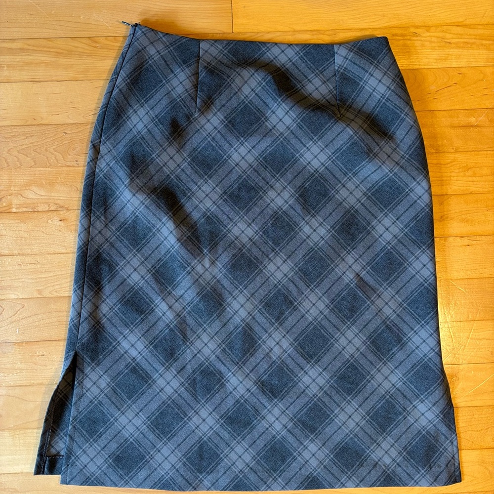 Only Blue Black Pencil Skirt Knee-Length Work